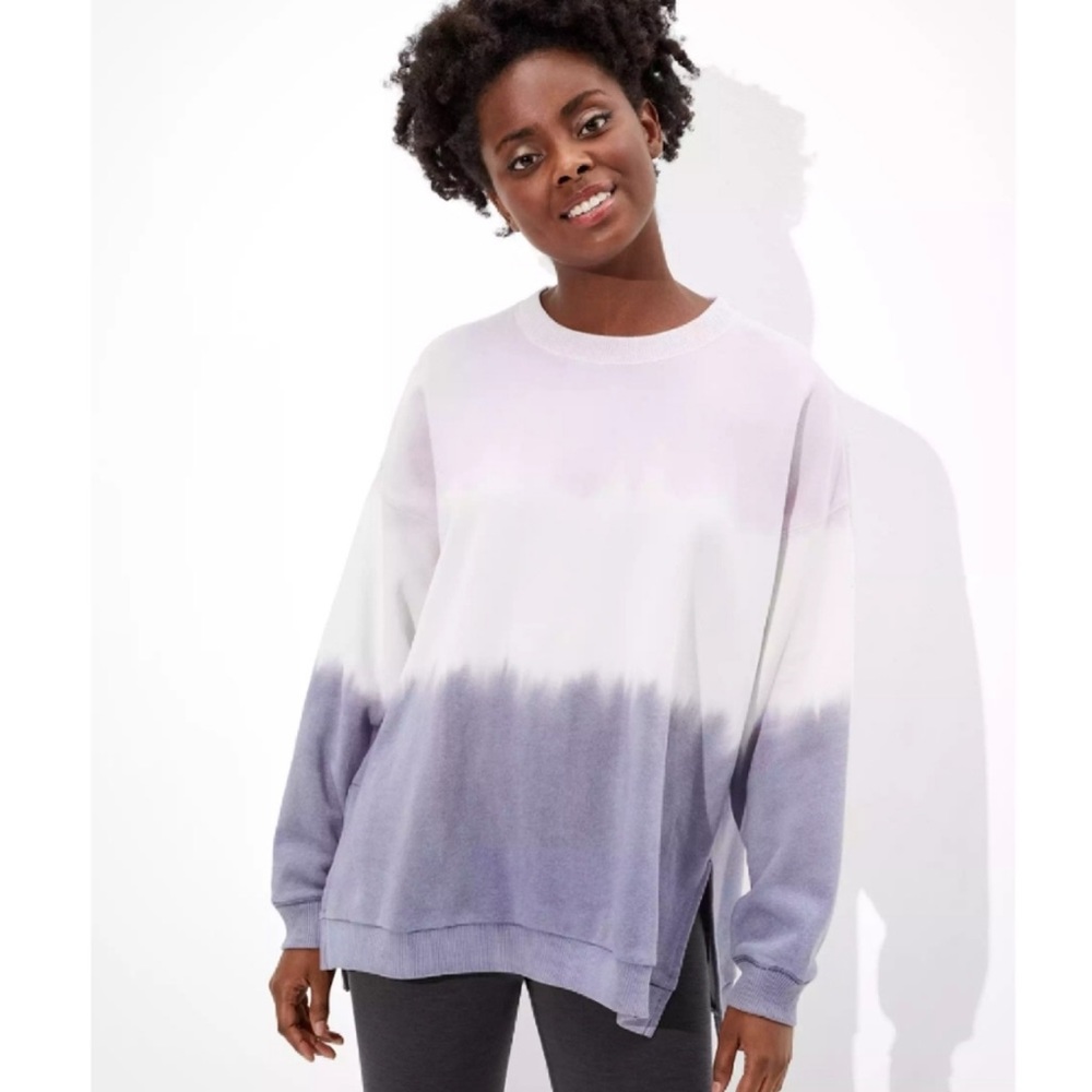 Aerie purple ombré oversized sweatshirt